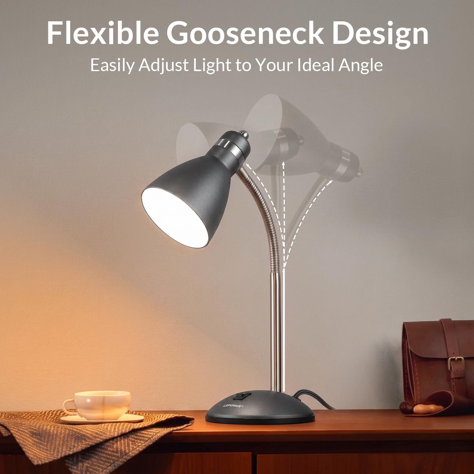 LEPOWER illuminating books in reading mode for concentrated task lighting