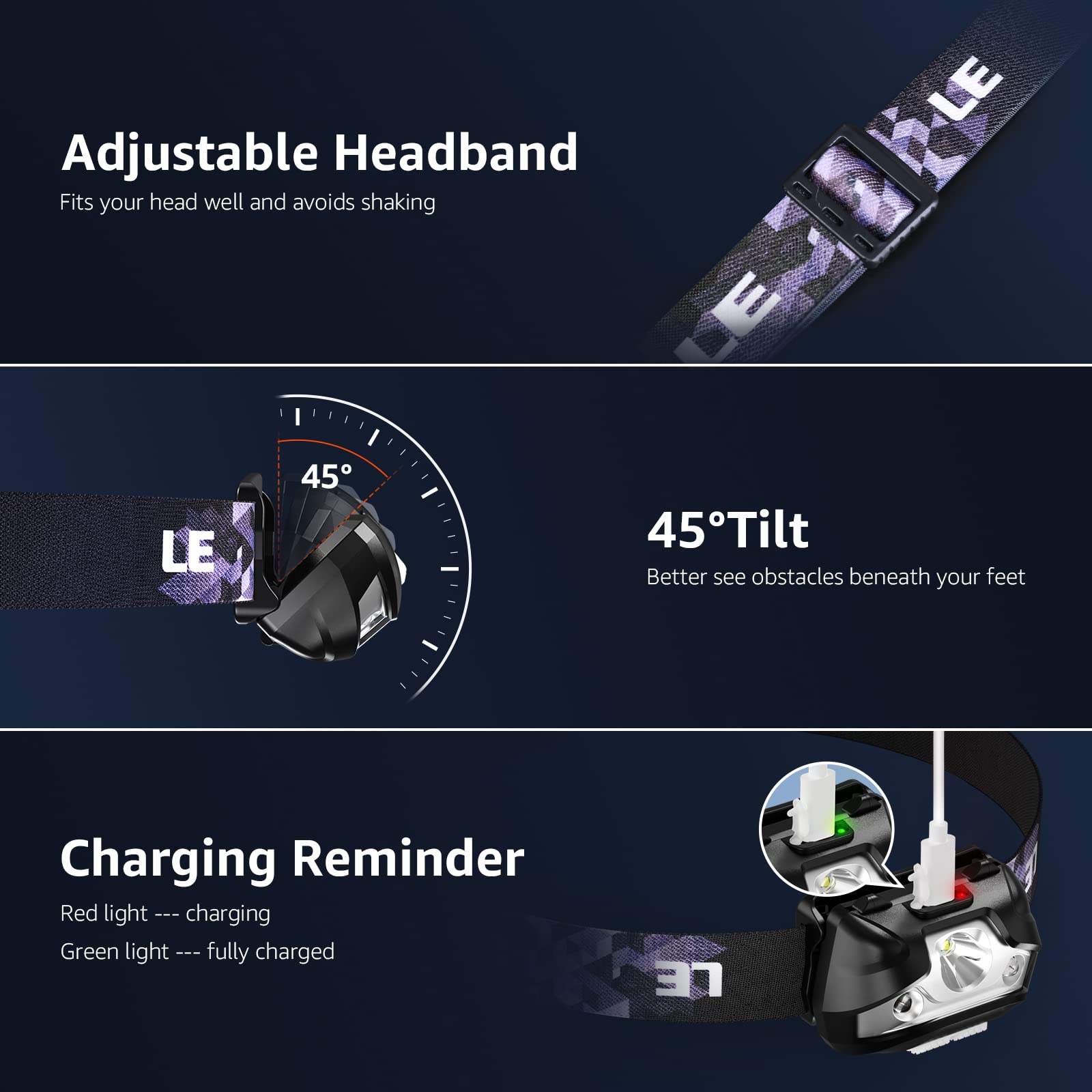 Lepro connected to USB cable charging, convenient rechargeable power