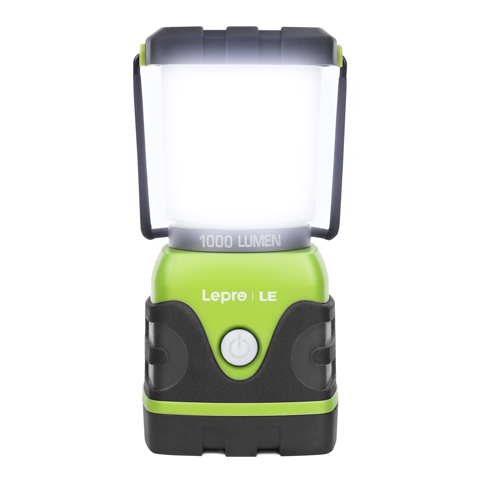 Lepro lantern front view showing controls and bright output benefit