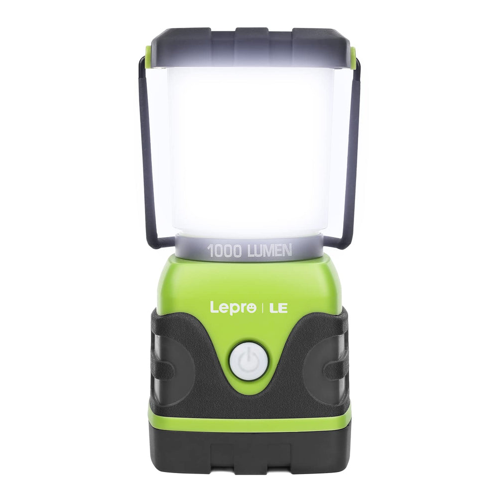 Lepro lantern front view showing controls and bright output benefit