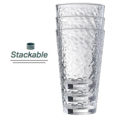 Le'raze hammered glass held in hand demonstrating secure grip and everyday use benefit