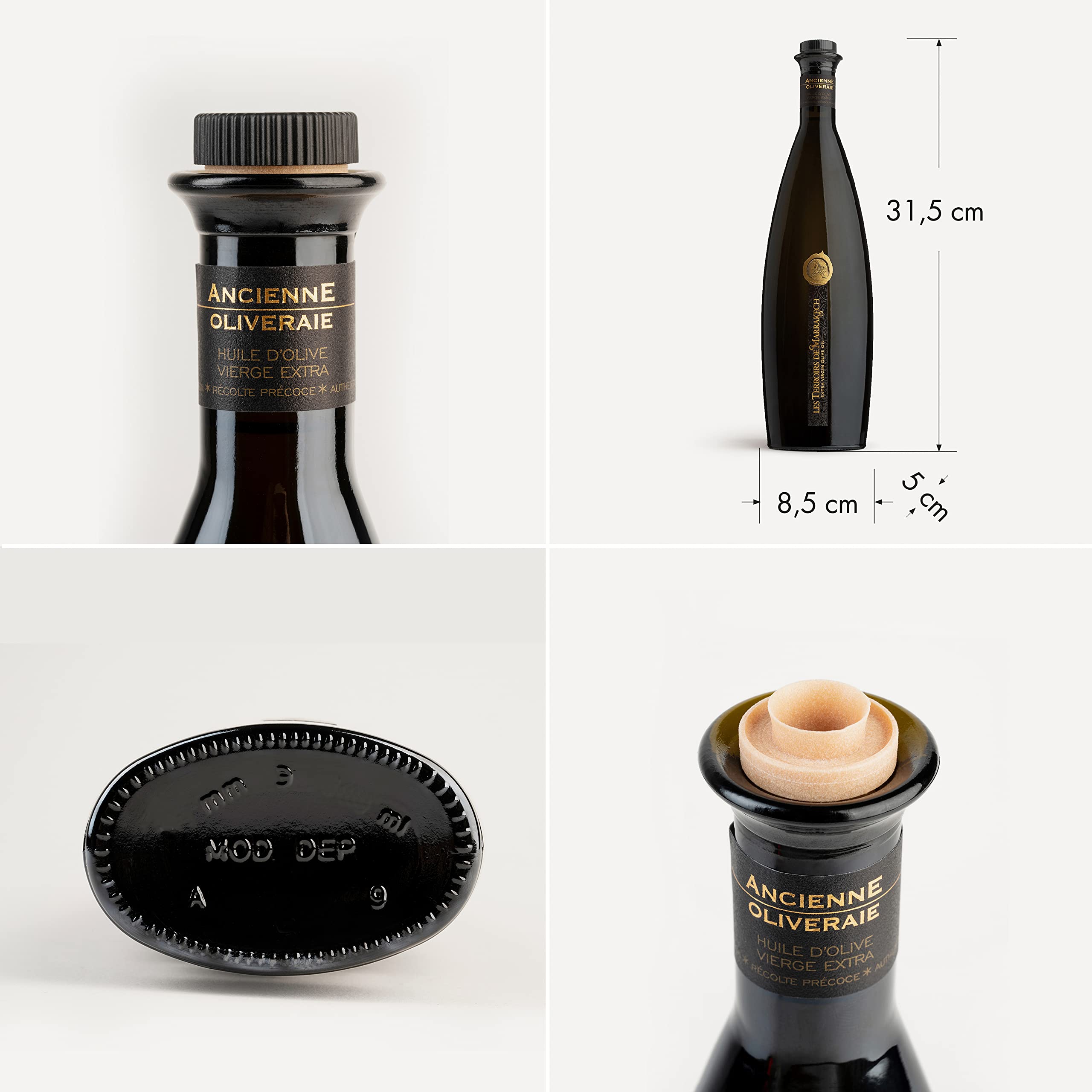 Les Terroirs de Marrakech bottle on kitchen counter conveying stylish use