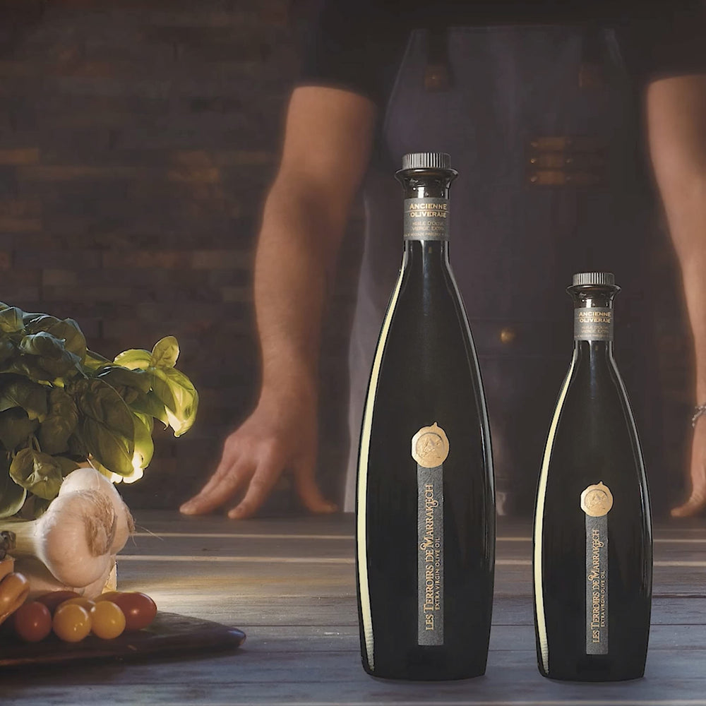 Les Terroirs de Marrakech bottle in gift box suggesting premium presentability