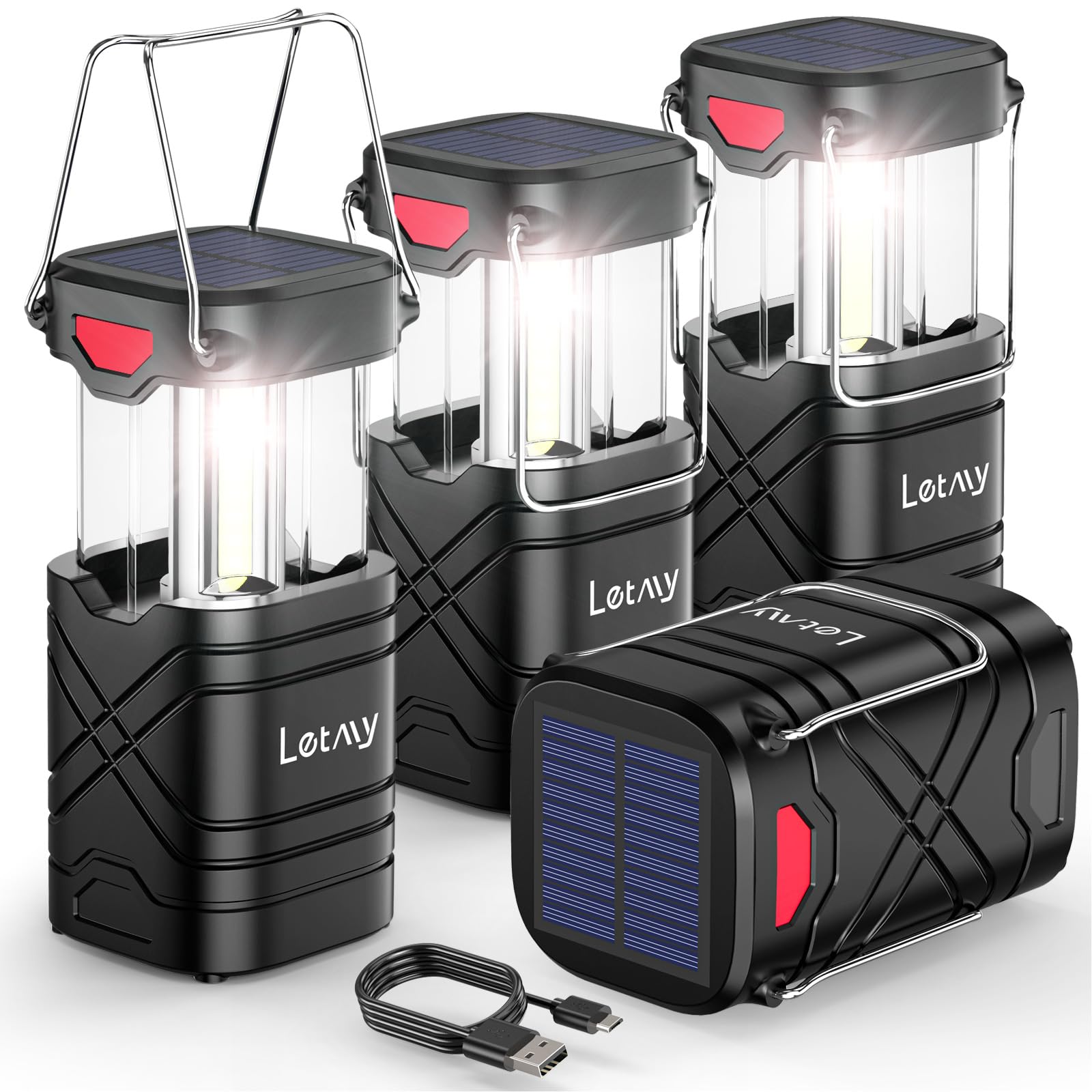 LETMY front view four pack showing compact lighting for emergency readiness