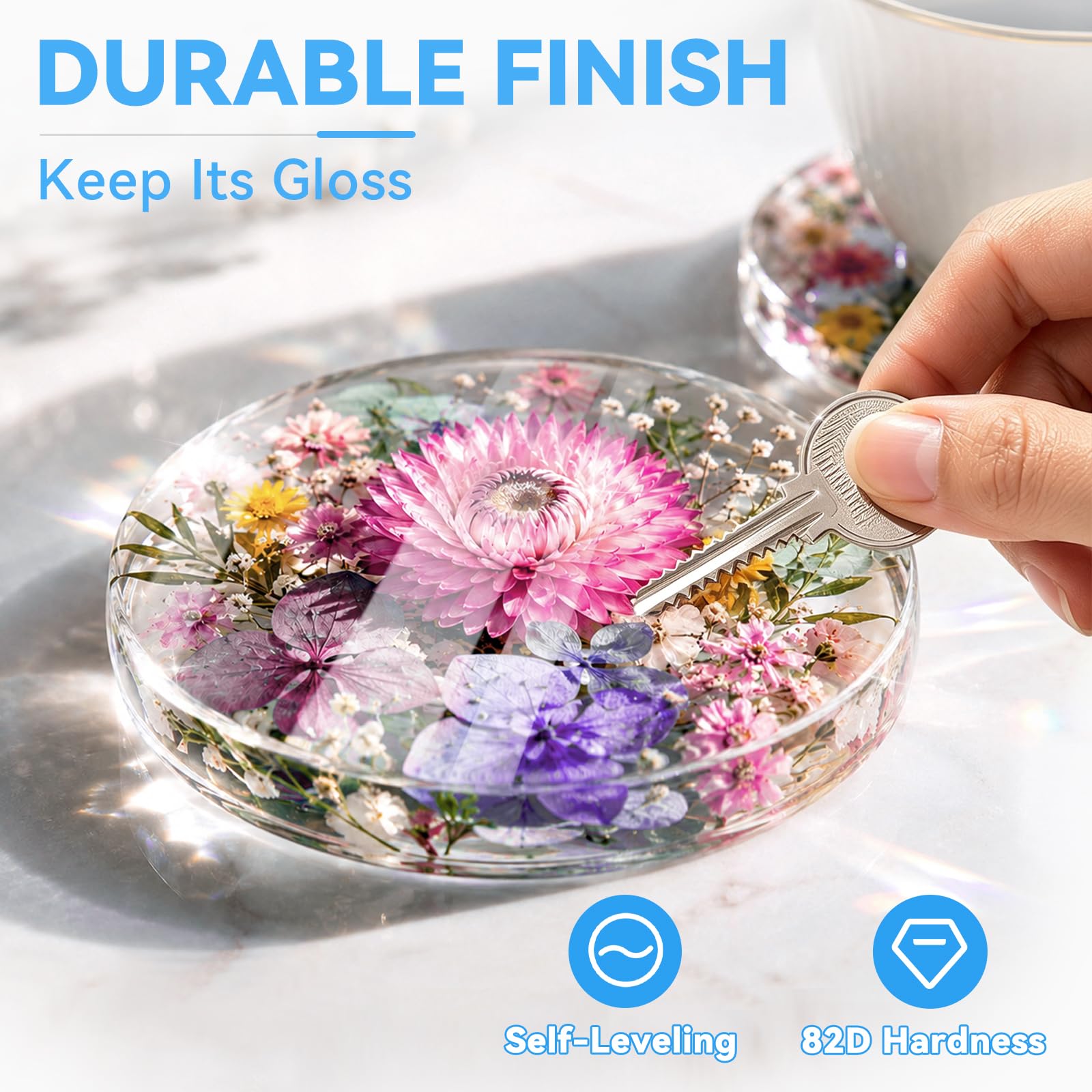 LET'S RESIN bubble-free cured surface detail demonstrating minimal air entrapment
