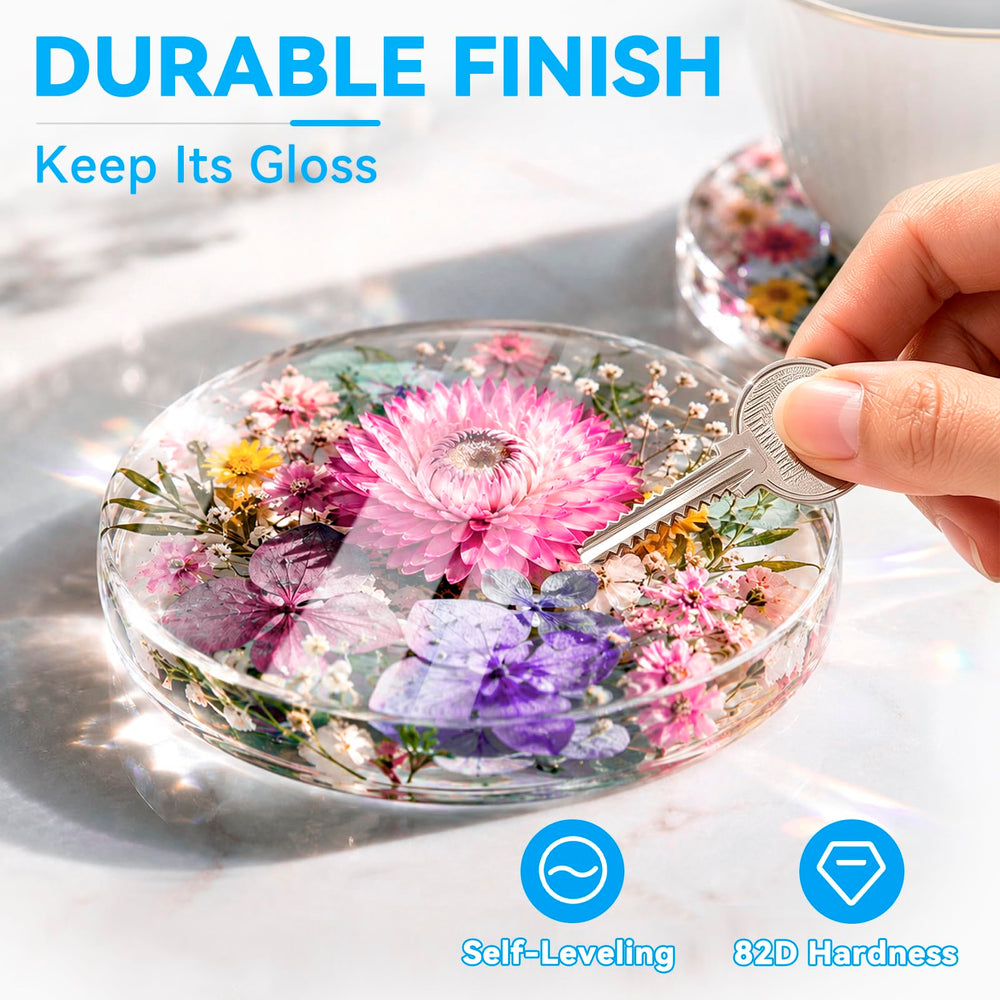 LET'S RESIN bubble-free cured surface detail demonstrating minimal air entrapment