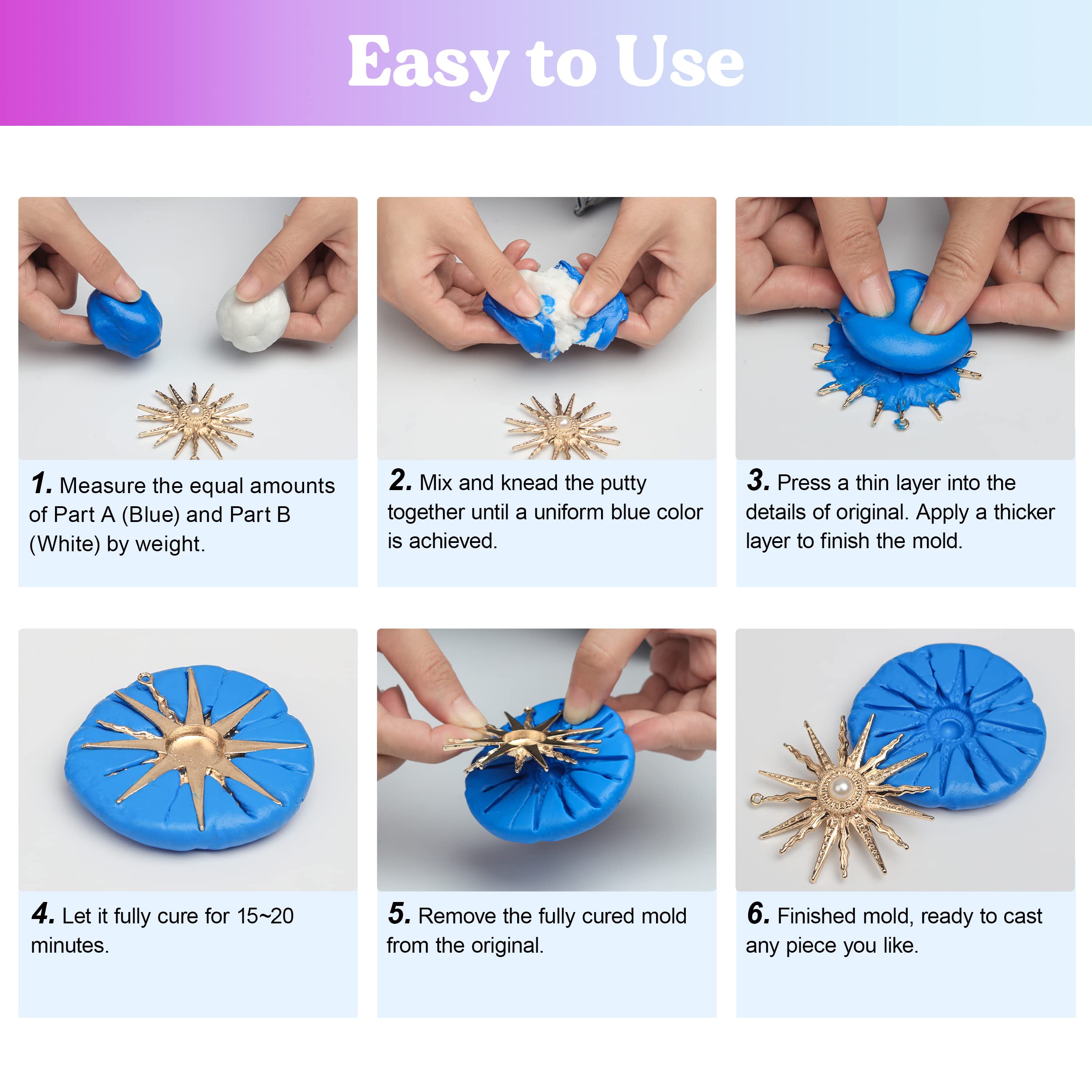 LET'S RESIN demold result with flexible silicone mold and clean cast