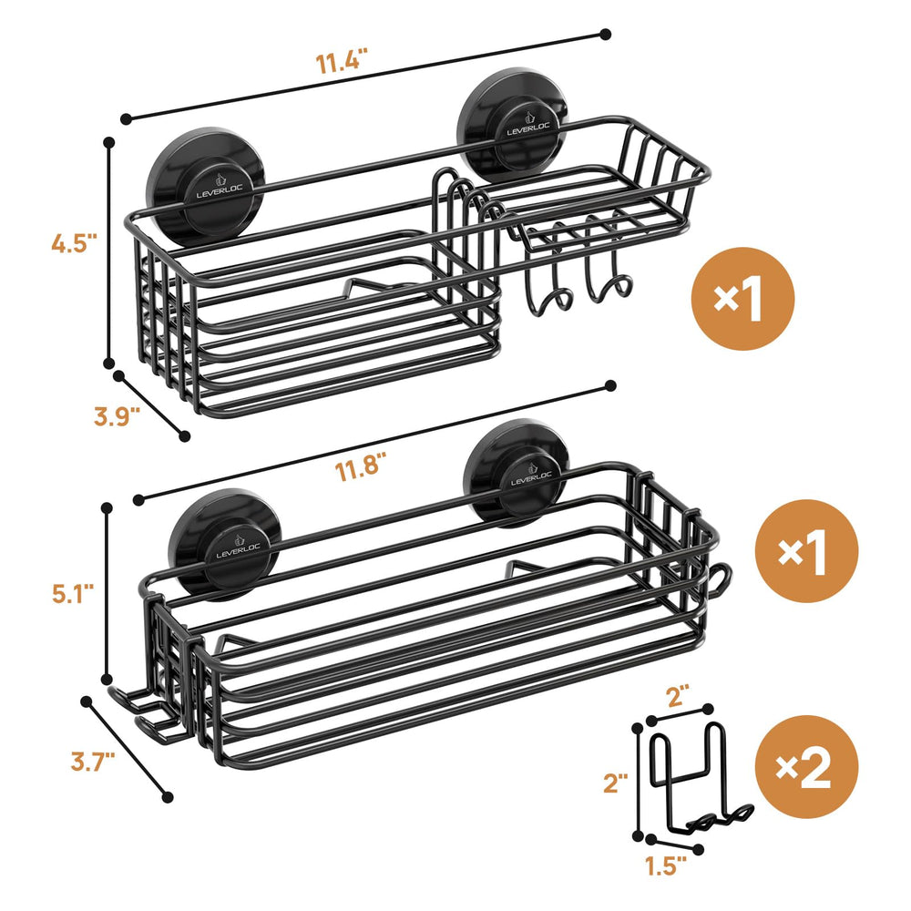 LEVERLOC hooks and soap holder display organizing accessories and convenience