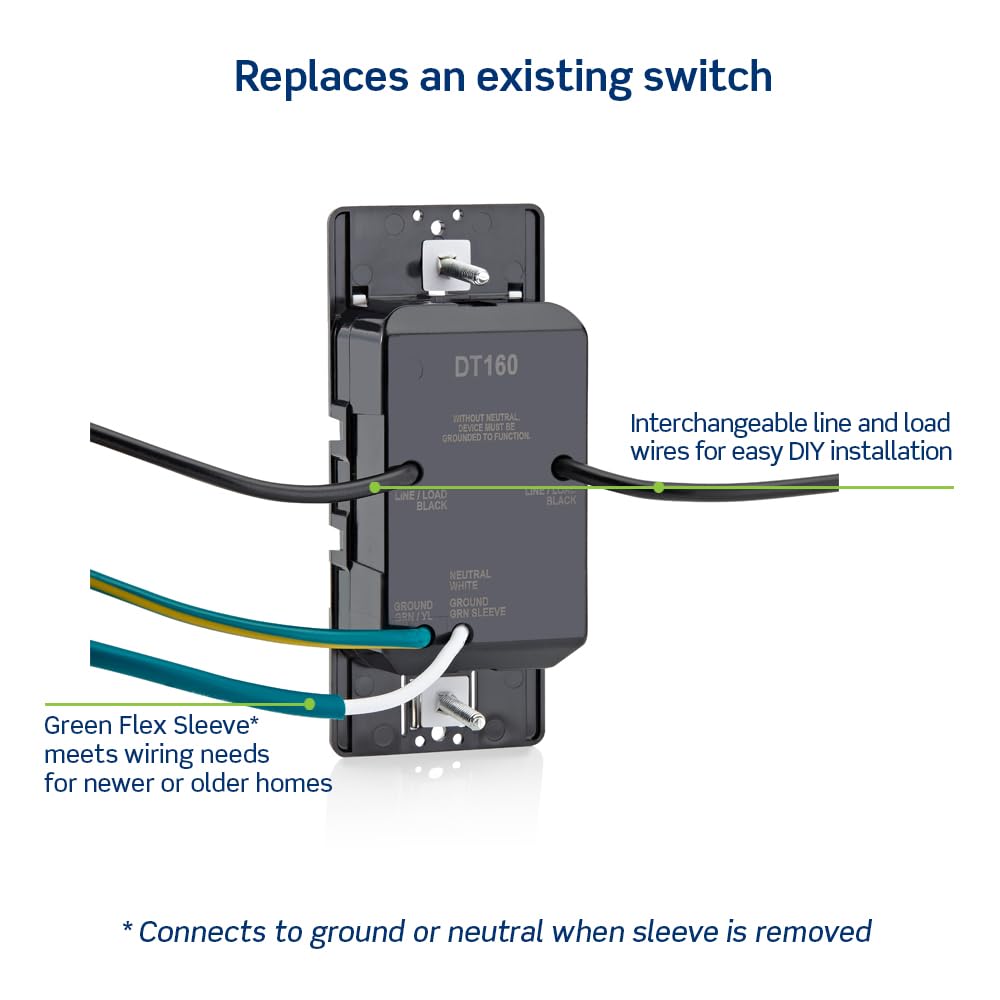 Leviton wiring view backbox connections demonstrating interchangeable line and load