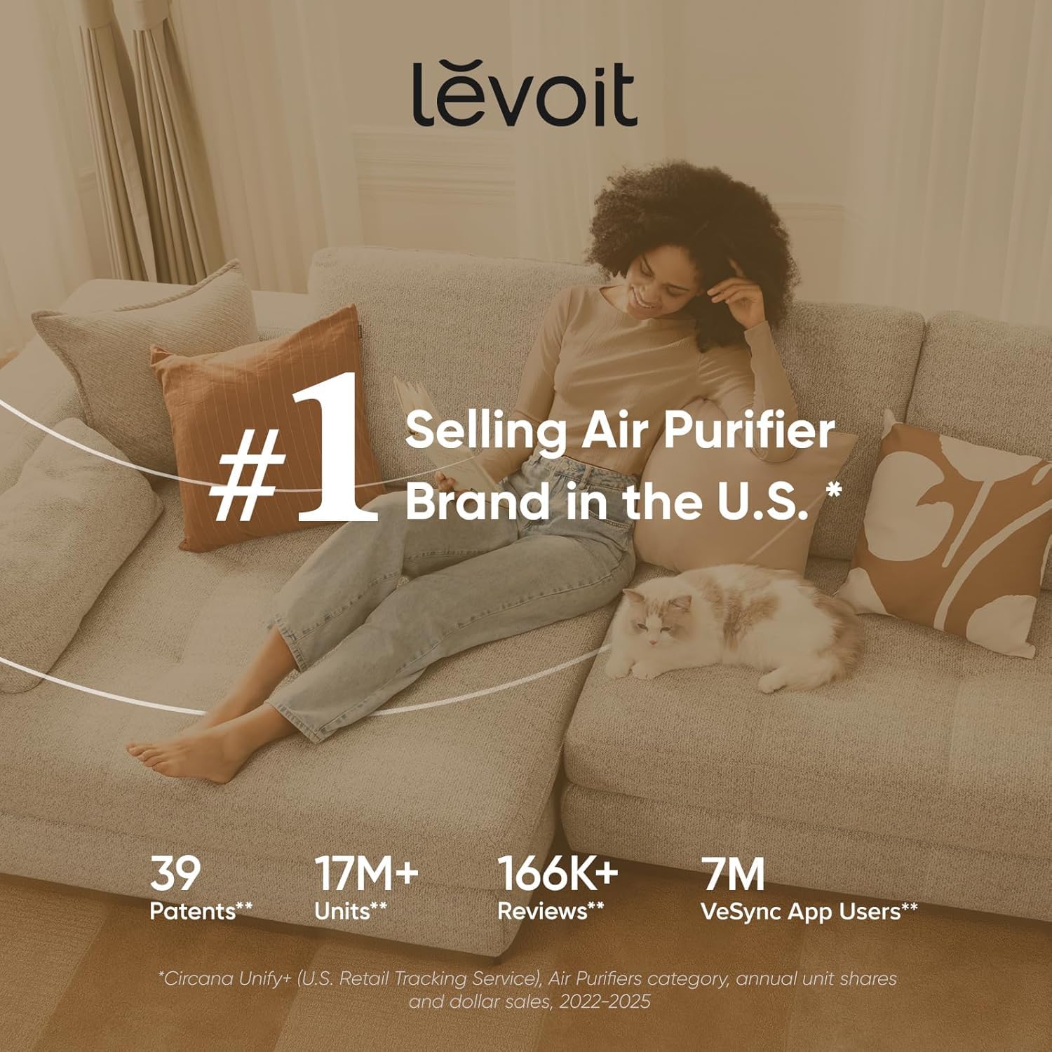 Levoit Core Mini-P night mode display highlighting low-light sleep benefits