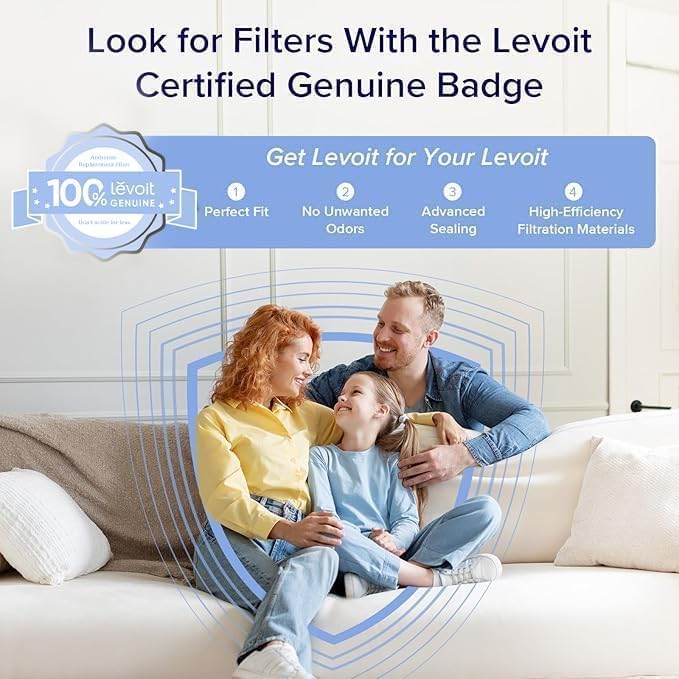 Levoit filter installed in Vital 100 purifier ensuring correct fit and performance