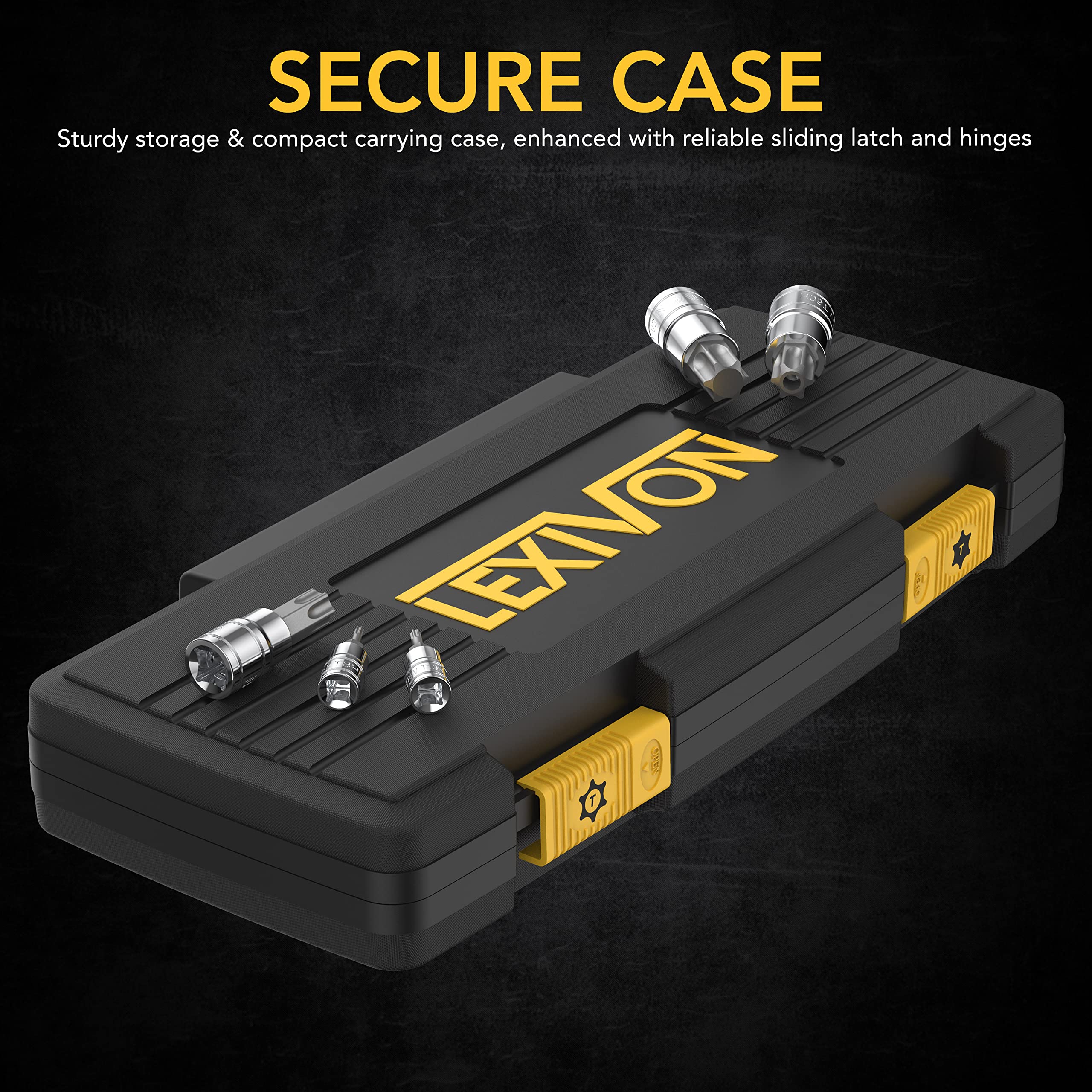 LEXIVON torx bit tip macro displays precision chamfered tip for secure engagement