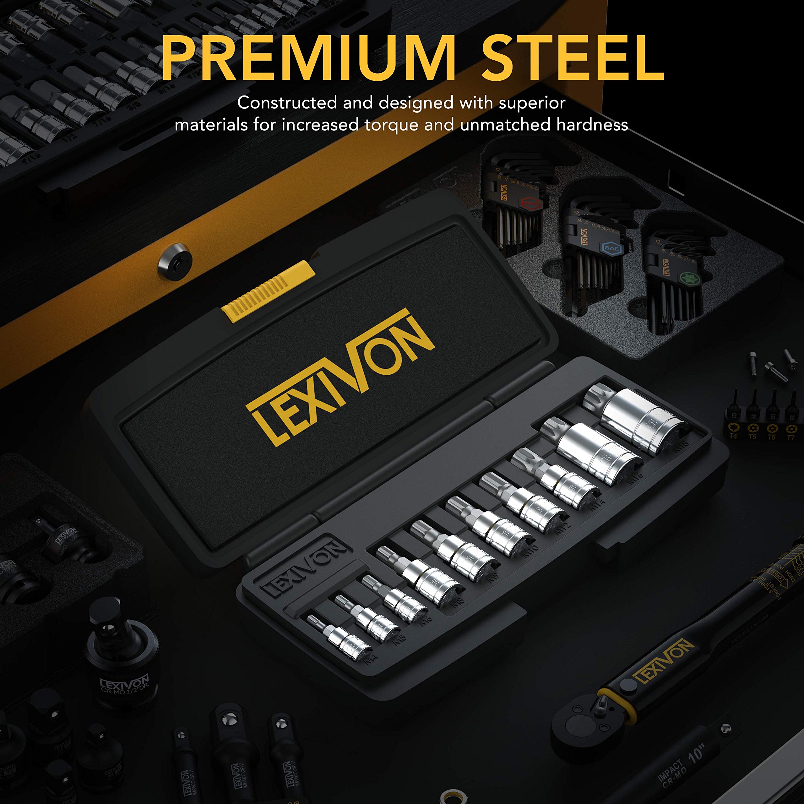 LEXIVON close-up of CNC-machined XZN bit reveals precise fit and durability