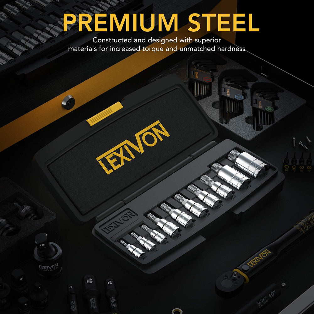 LEXIVON close-up of CNC-machined XZN bit reveals precise fit and durability