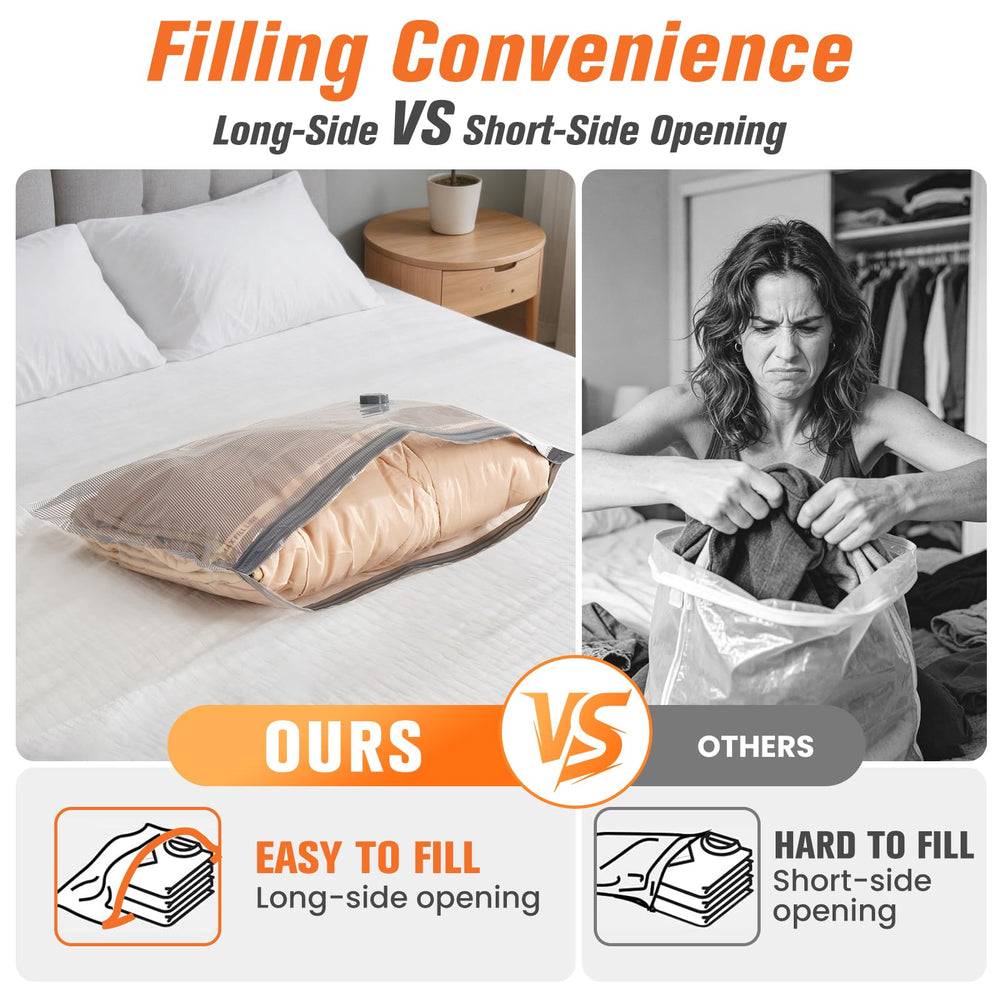 lezecur packed suitcase using compressed bags to double luggage capacity benefit
