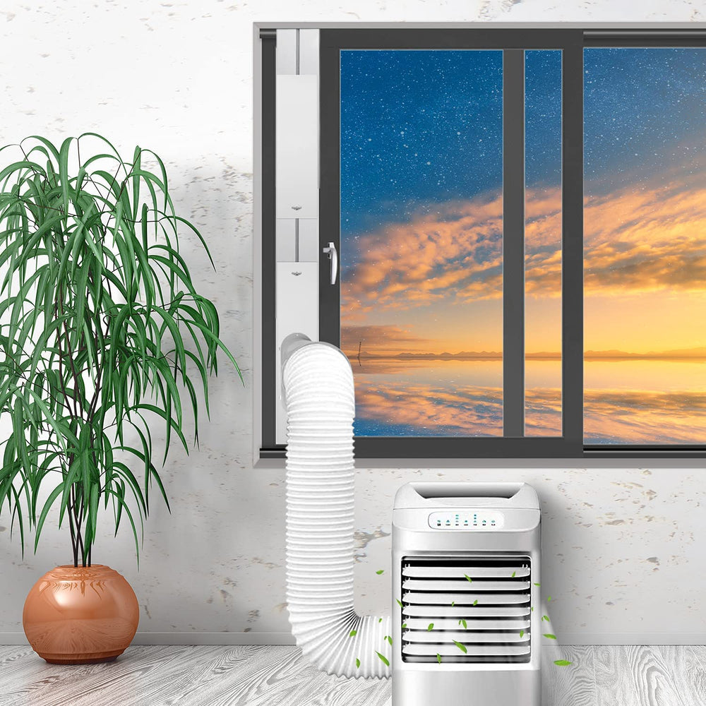 LEZIFU installed in a vertical sliding window showing neat venting and improved cooling benefit