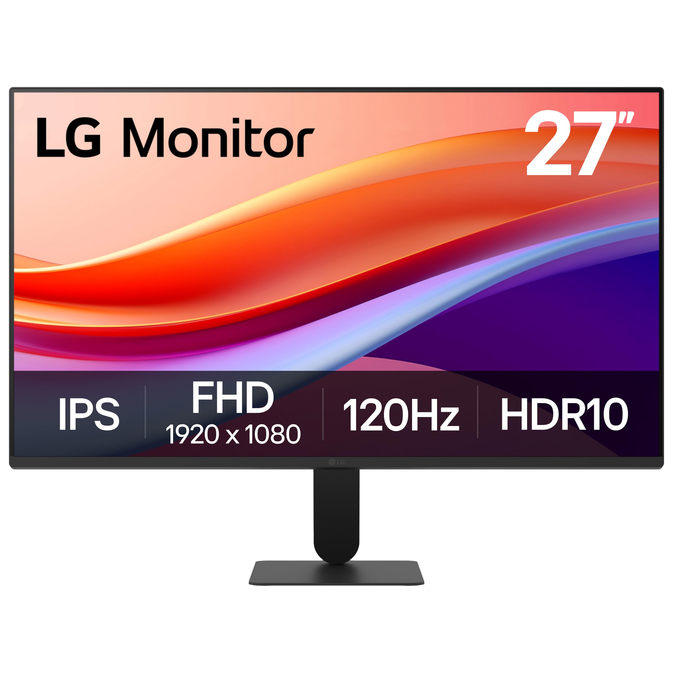LG front view showing slim bezel and vivid display for cleaner workspace