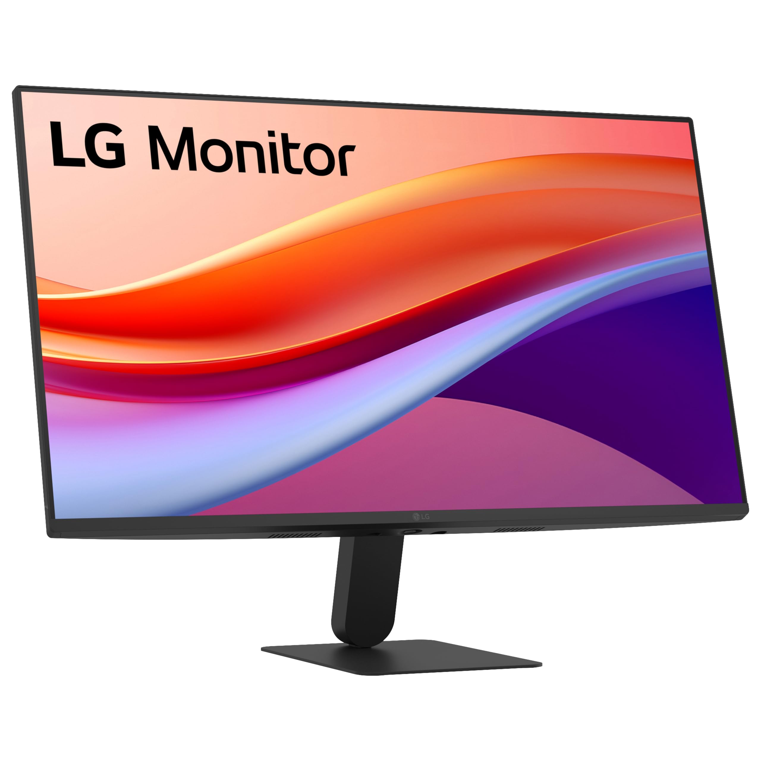 LG tilted display demonstrating ergonomic tilt adjustment range