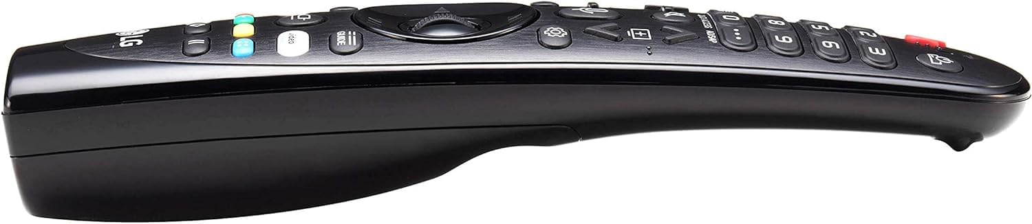 LG Magic Remote on living room coffee table paired with LG TV