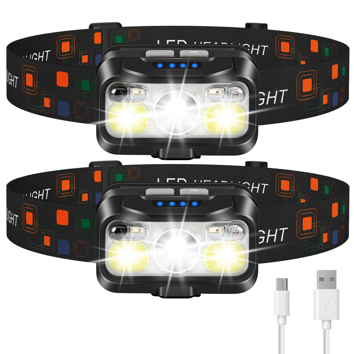 LHKNL front view of two headlamps in packaging showing value