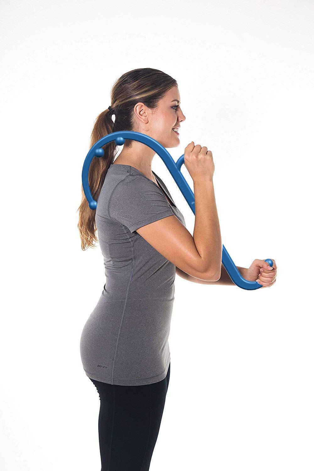 LiBa lifestyle image at desk with yoga mat showing at-home wellness use