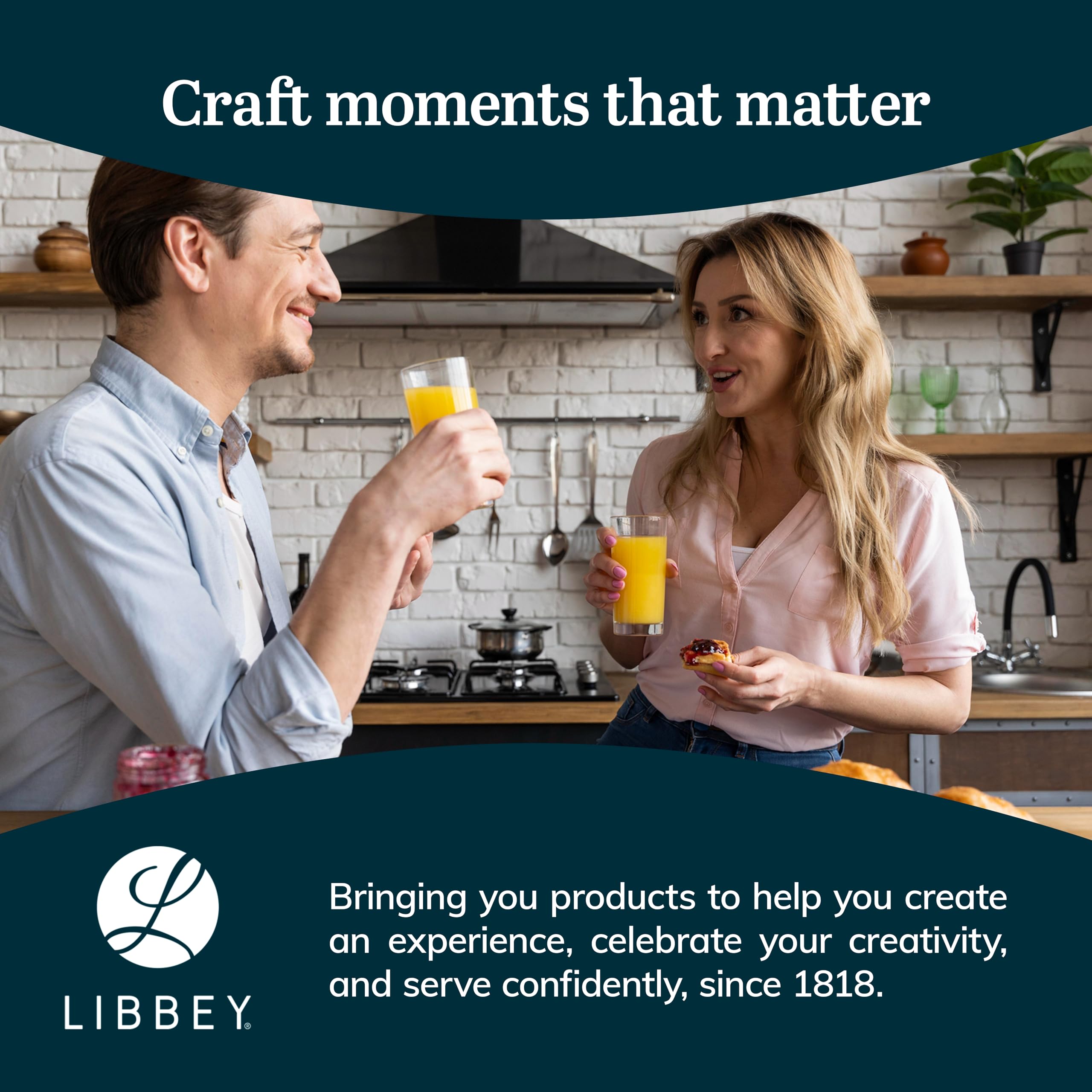 Libbey Province lifestyle table setting with glasses enhancing a modern dinner presentation