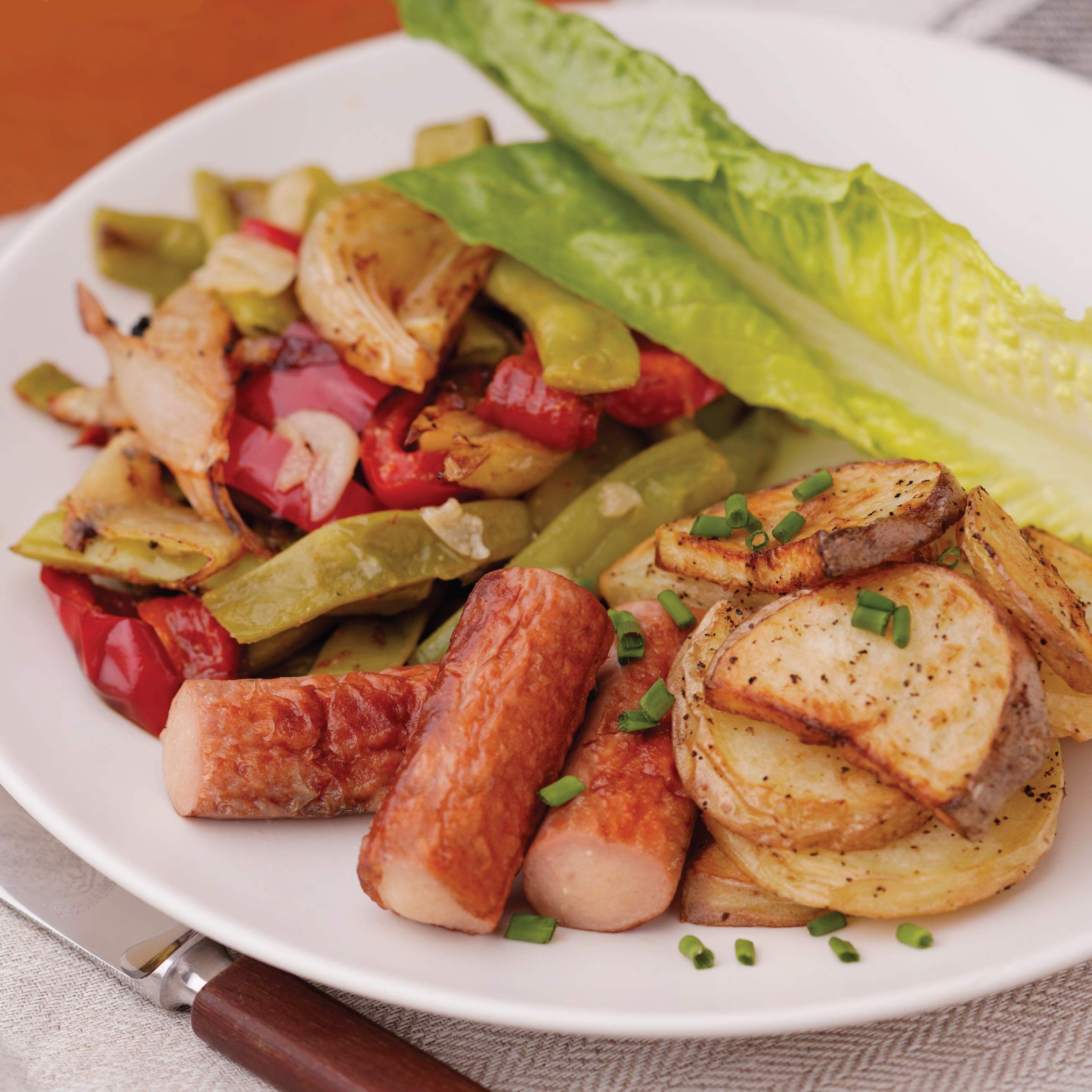Libby's sausages served on crackers for quick snack inspiration and portability