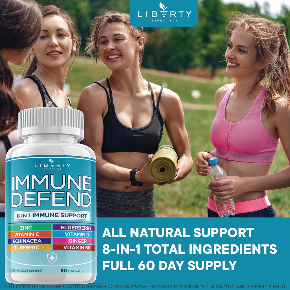 Liberty Lifestyle bottle next to ruler indicating size and 30-serving scale