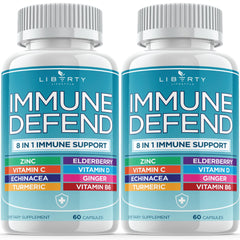 Liberty Lifestyle front packaging showing two-bottle pack and product name, clear supply information