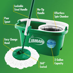 LIBMAN COMMERCIAL molded lower handle detail built for durability and secure grip