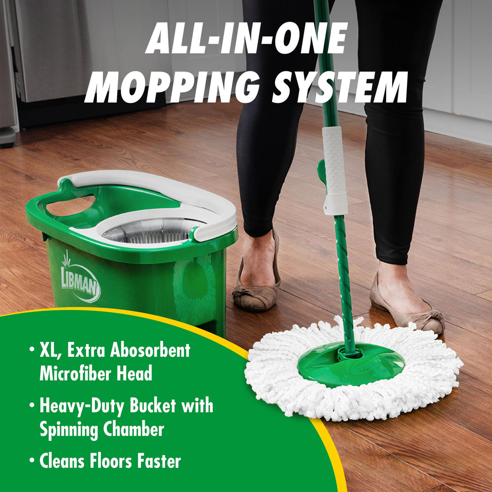 LIBMAN COMMERCIAL close-up of microfiber mop head showing absorbent fibers for improved pickup
