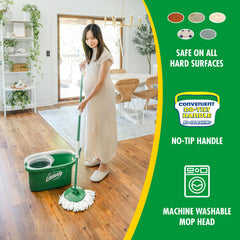 LIBMAN COMMERCIAL spinning wringer in action removing excess water for faster floor drying