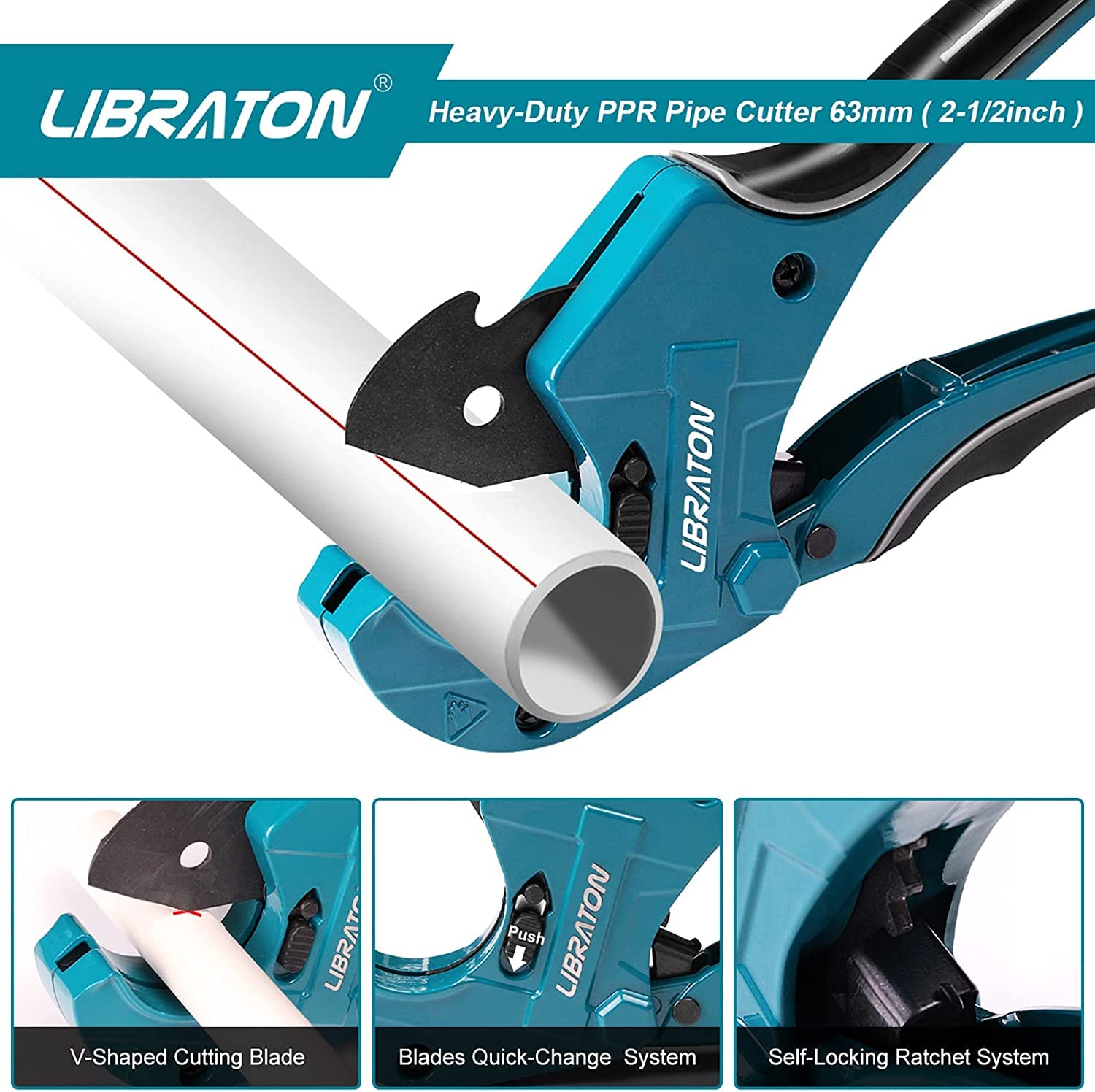 LIBRATON close-up of SK5 Teflon-coated blade edge, precision and long life