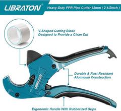 LIBRATON cutting PEX tube in use, fast clean cut and less hand effort