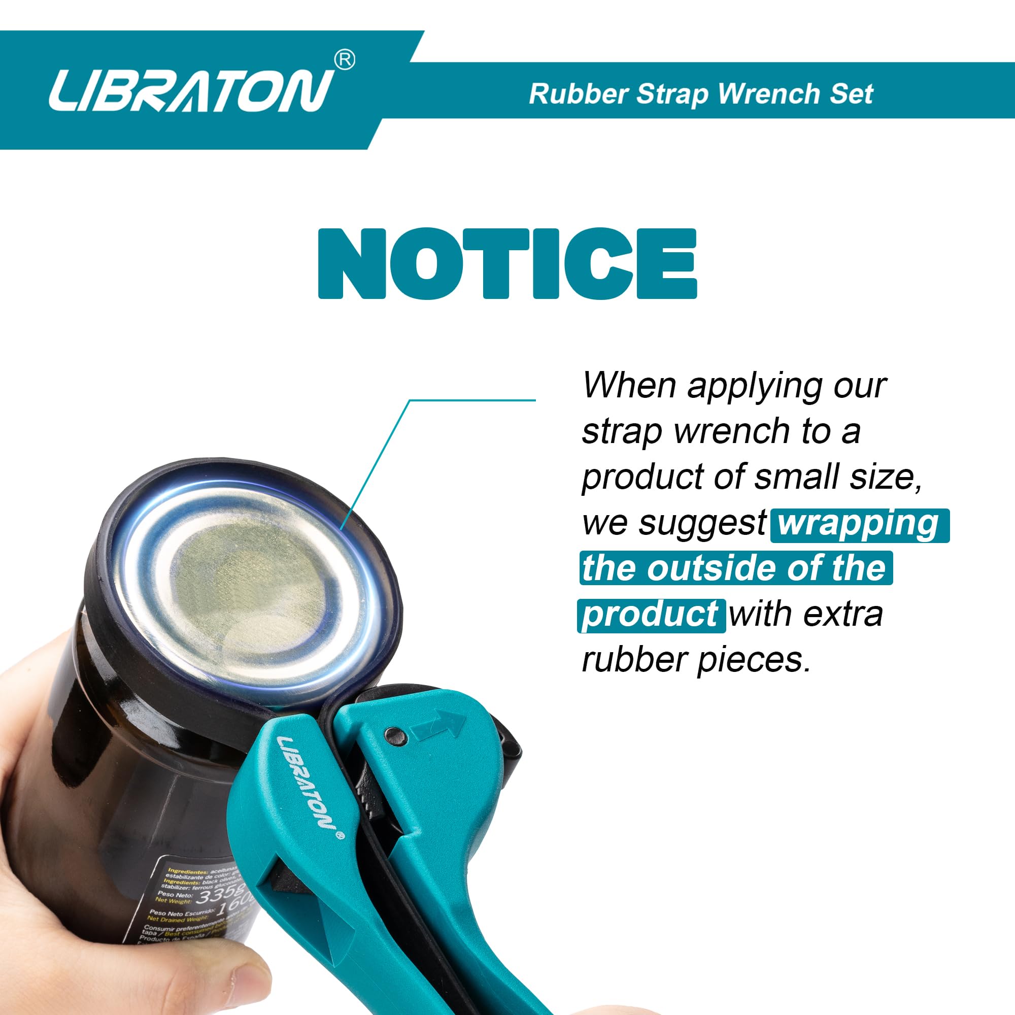 LIBRATON size comparison with ruler illustrating small and large ranges