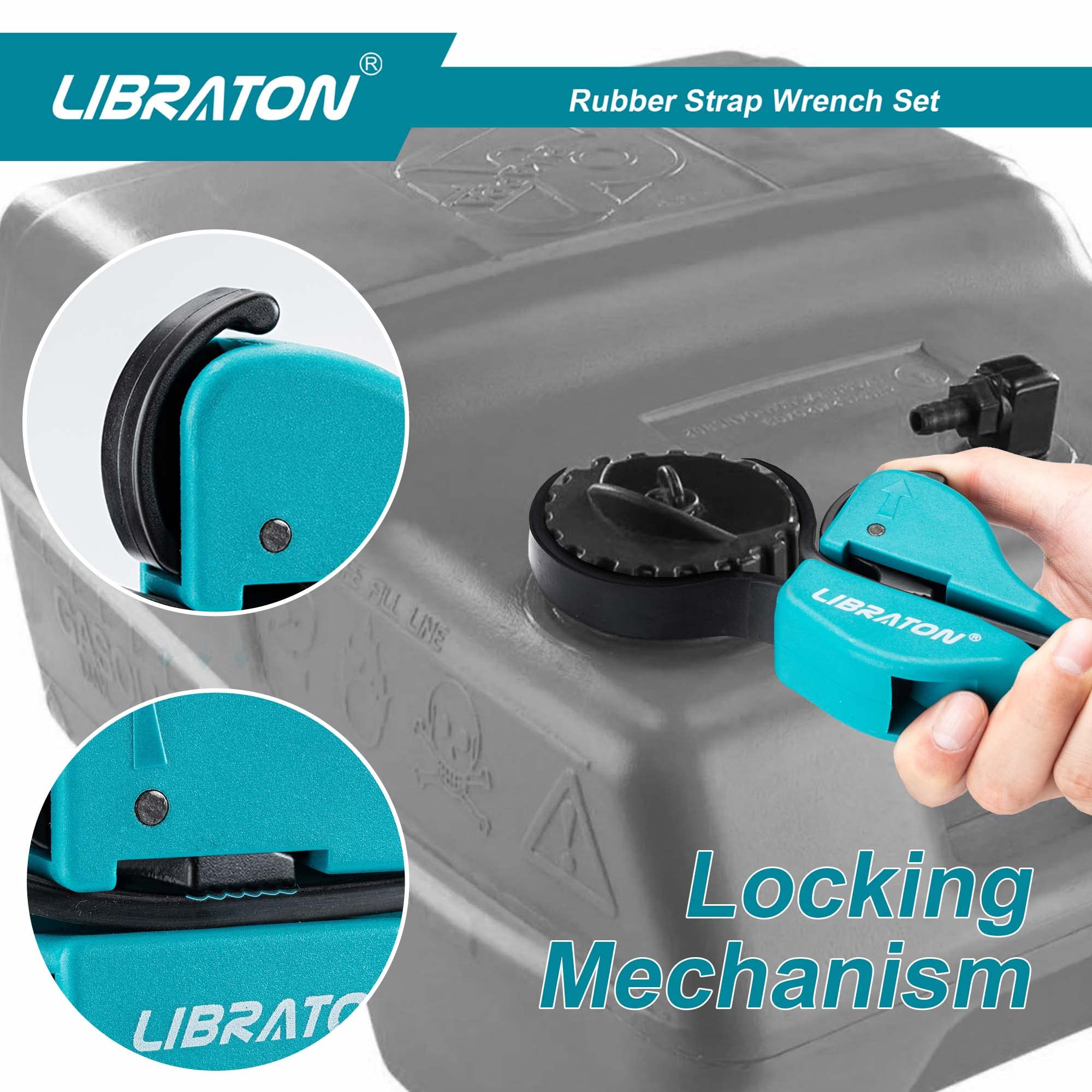 LIBRATON strap texture reinforced rubber for durable non-marring grip