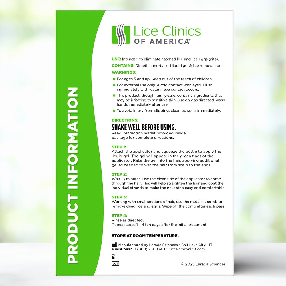 Lice Clinics of America application on child showing safe, gentle use for family treatment