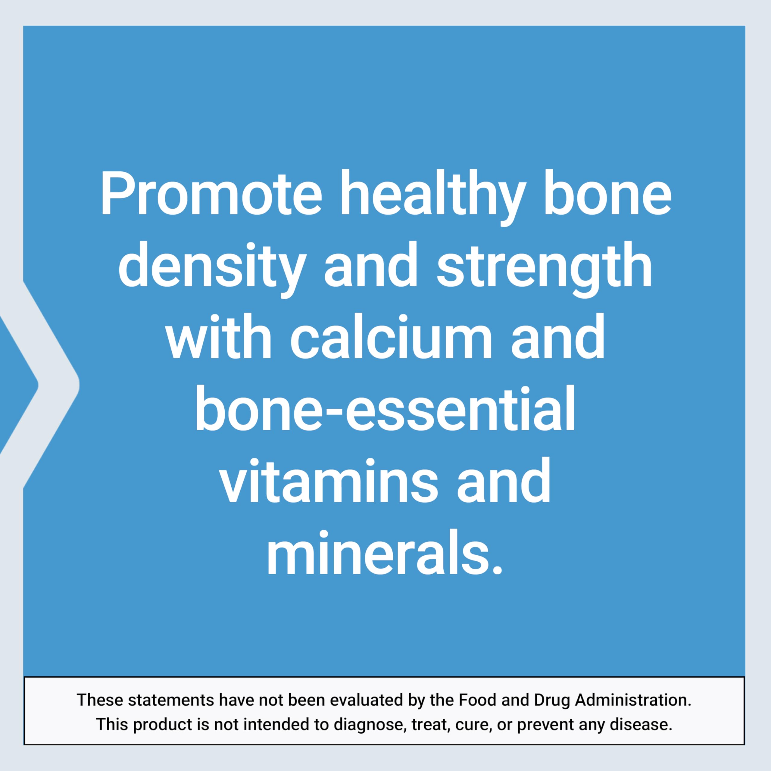 Life Extension ingredient panel focusing on calcium, vitamin D3, K2 and minerals