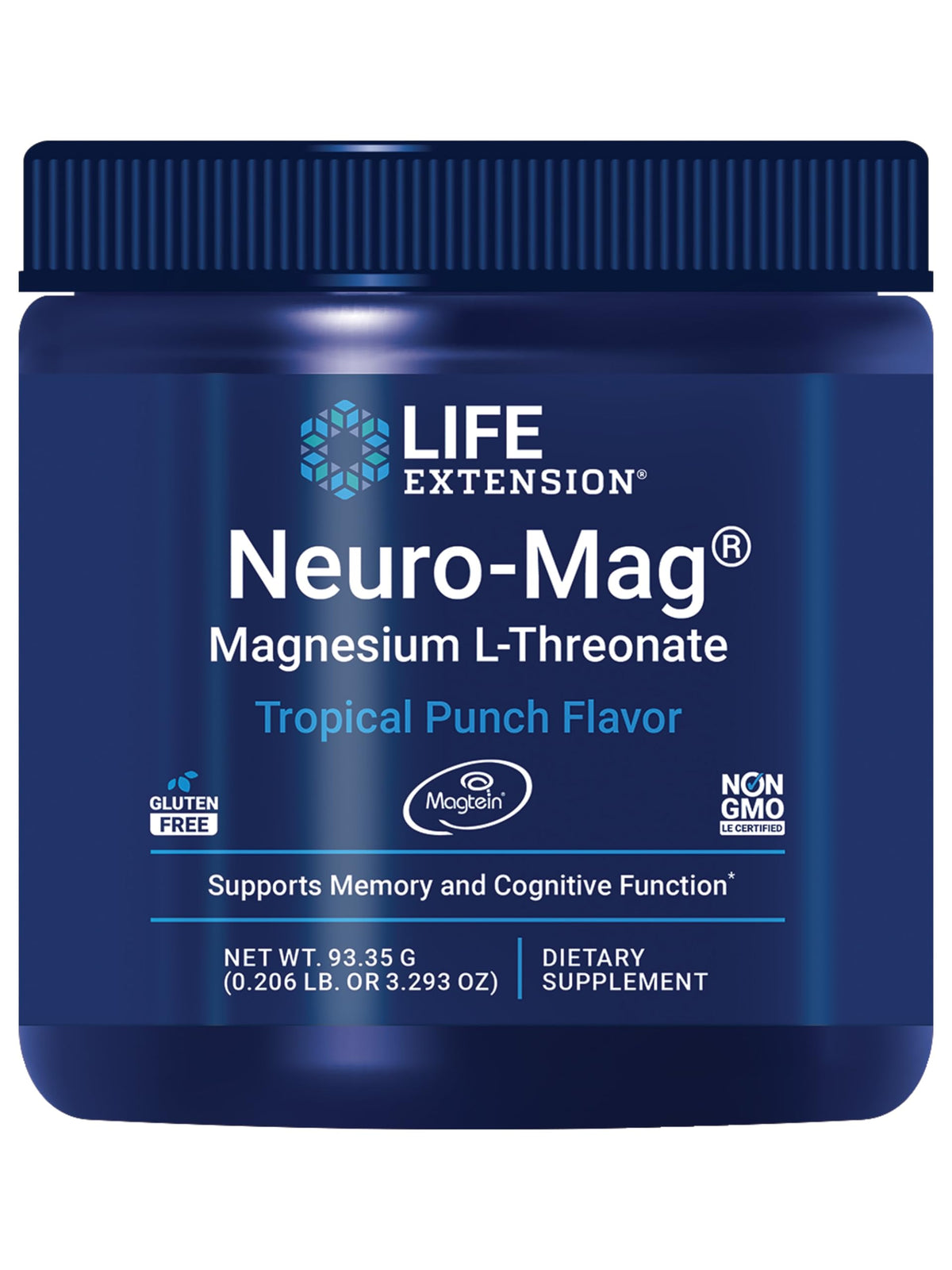 Life Extension front packaging showing Tropical Punch tub and brand name for easy identification