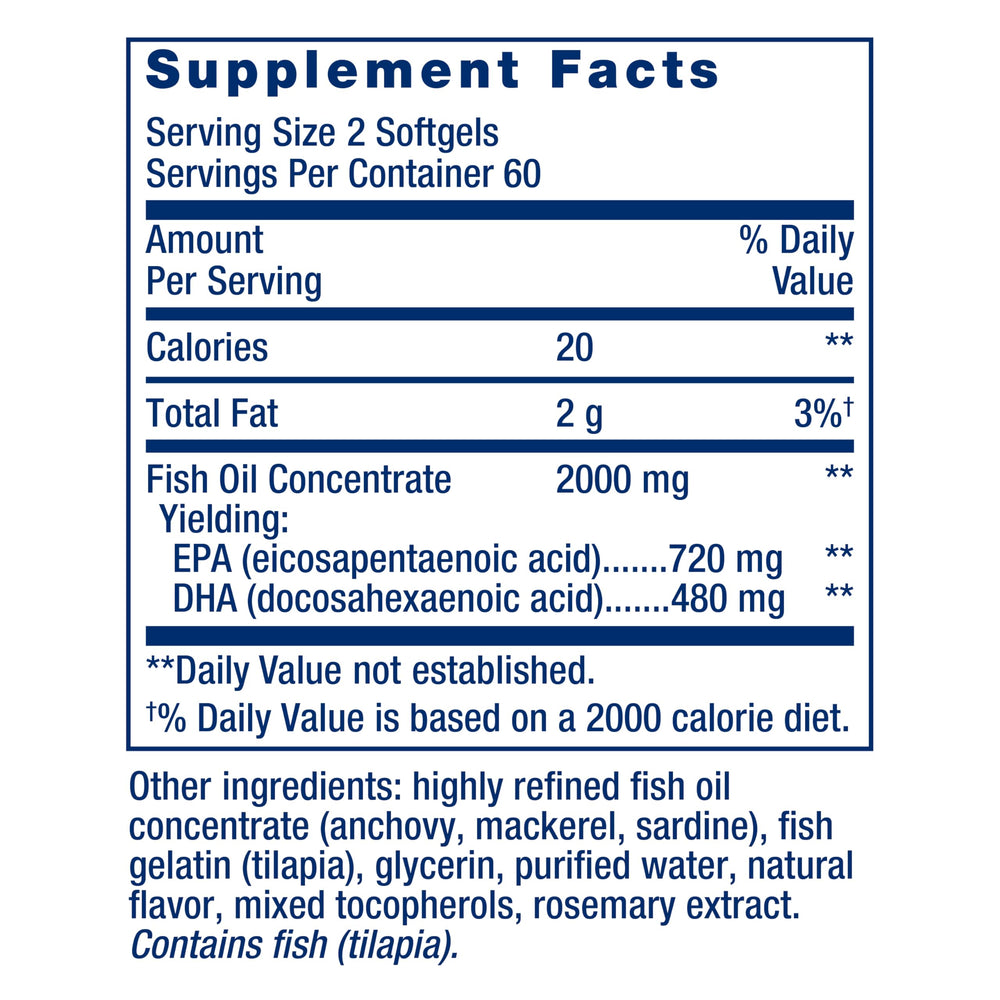 Life Extension open bottle with softgels visible to illustrate capsule quantity and form
