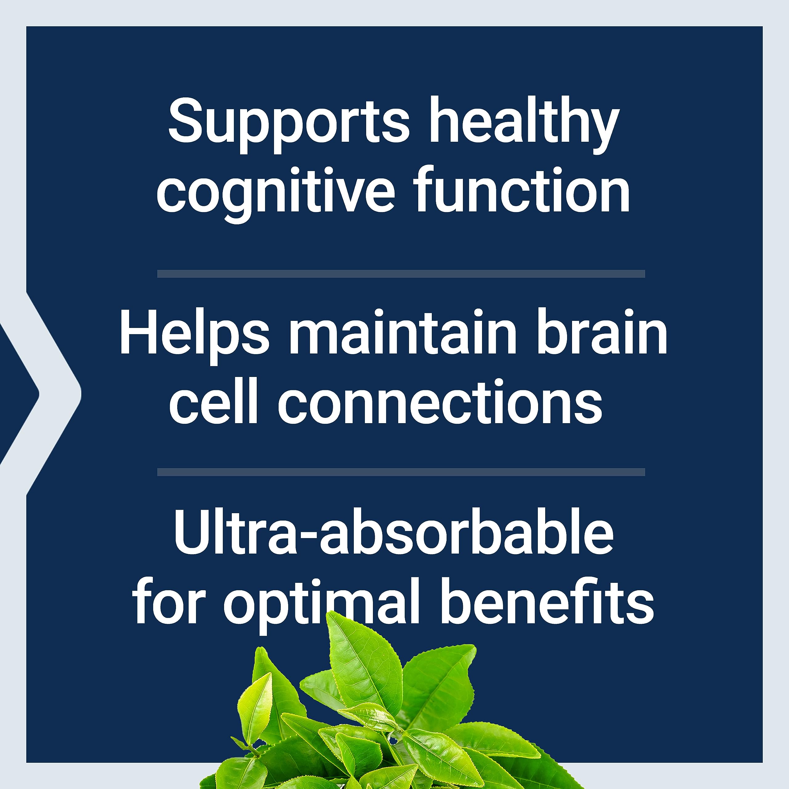 Life Extension Neuro‑mag tablets in palm showing capsule size for easy dosing benefit