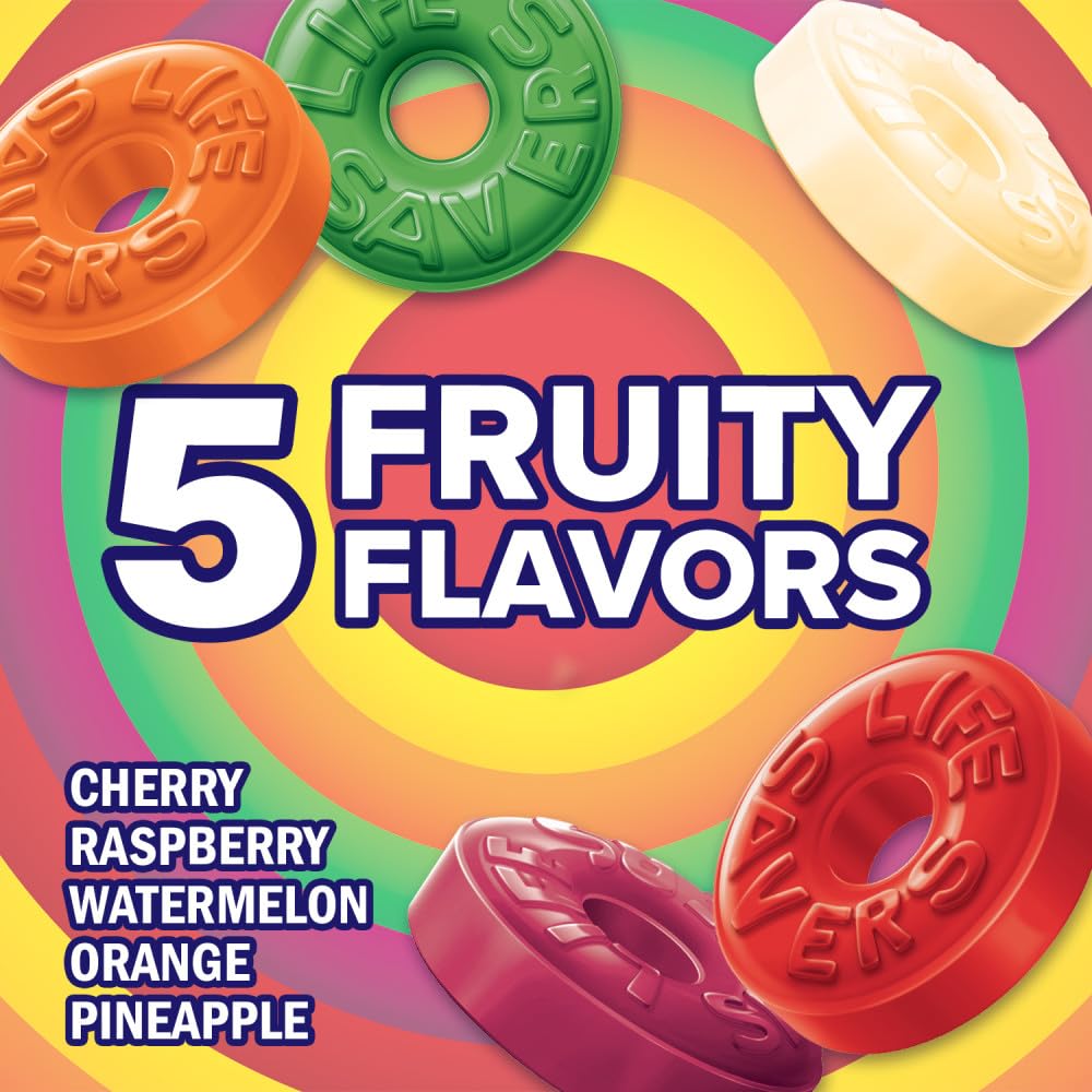 Life Savers in hand to show roll size and portable snack convenience