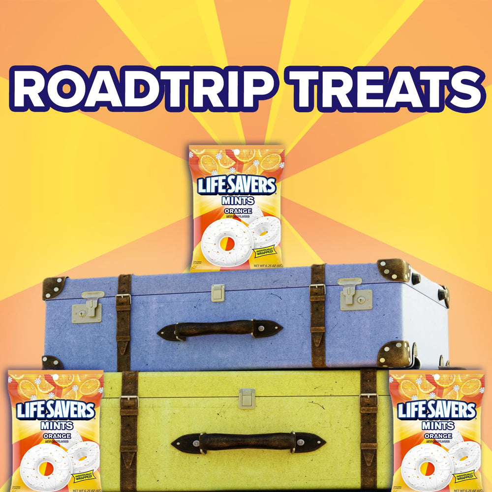 Life Savers orange mints placed in a lunchbox to show convenient on-the-go use