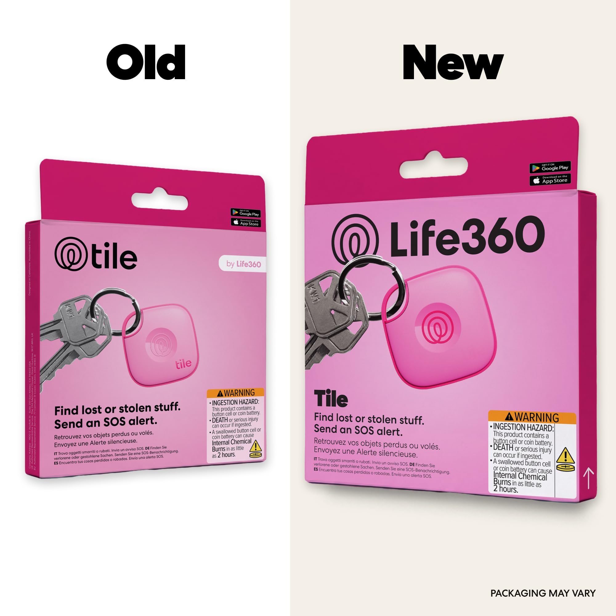 Life360 Tile back detail with button and battery access for easy use