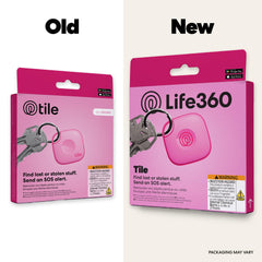 Life360 Tile back detail with button and battery access for easy use