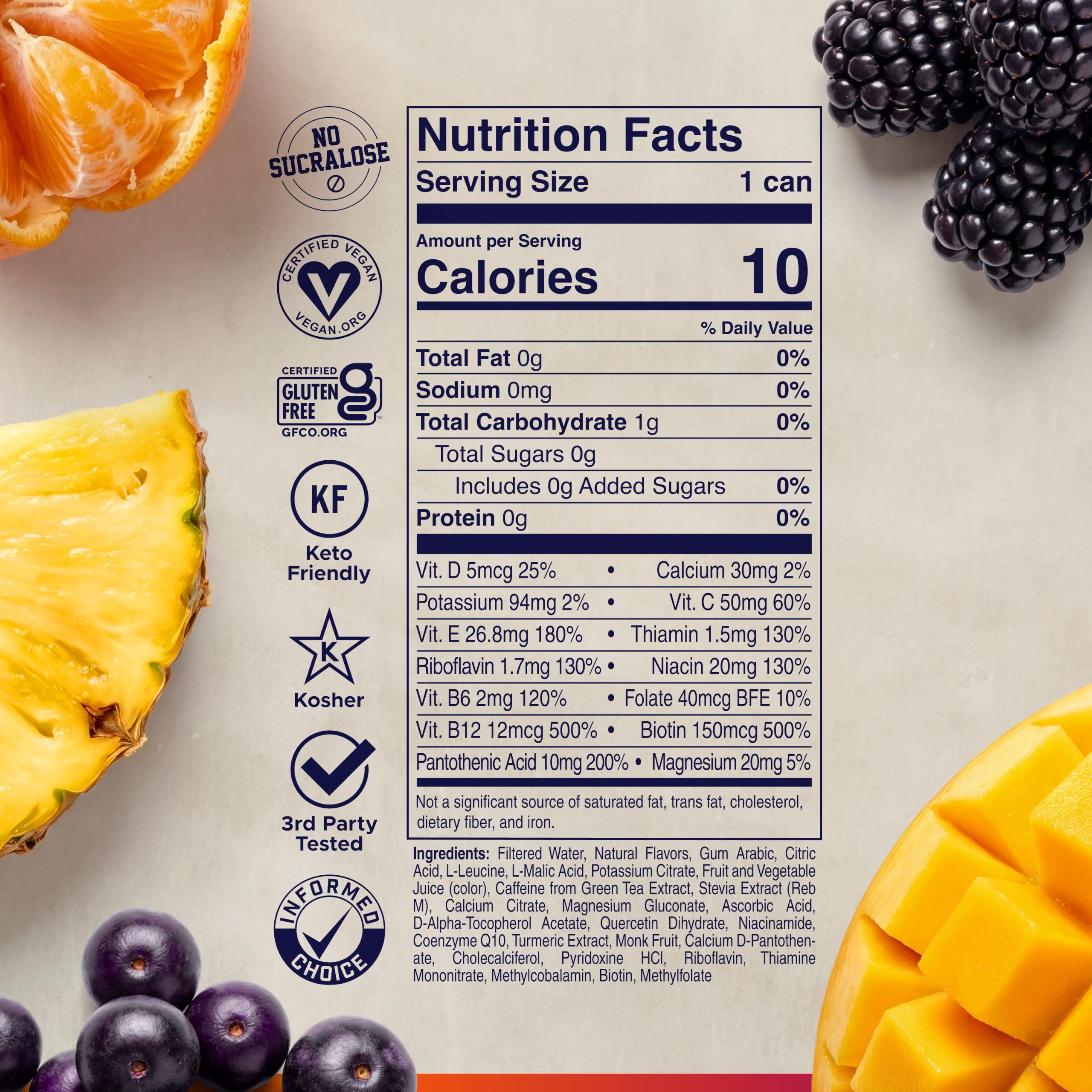 LIFEAID FITAID close-up of can label and ingredient callouts, emphasizing clean-third-party testing