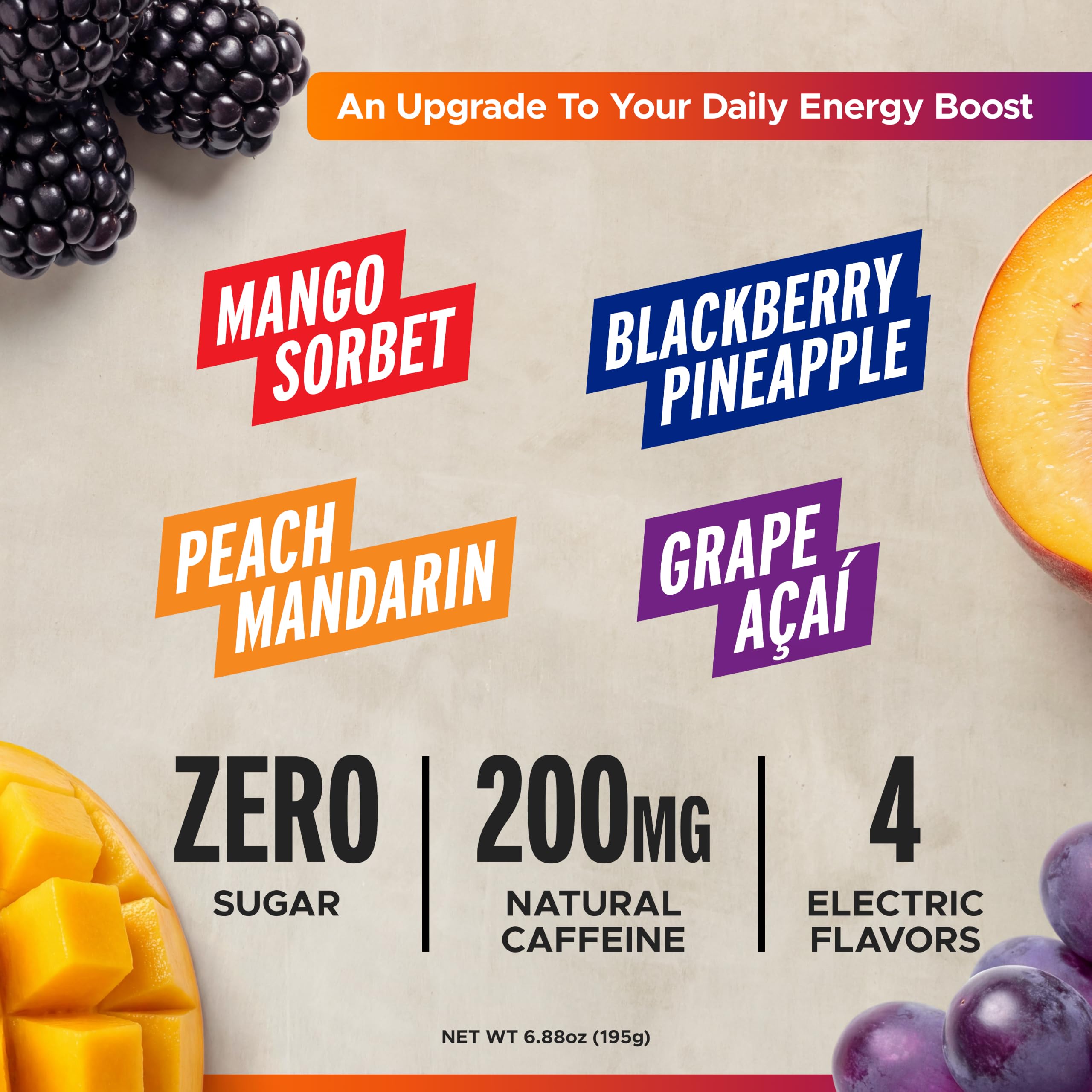 LIFEAID FITAID Mango Sorbet can front with bright color, conveying tropical flavor and energy