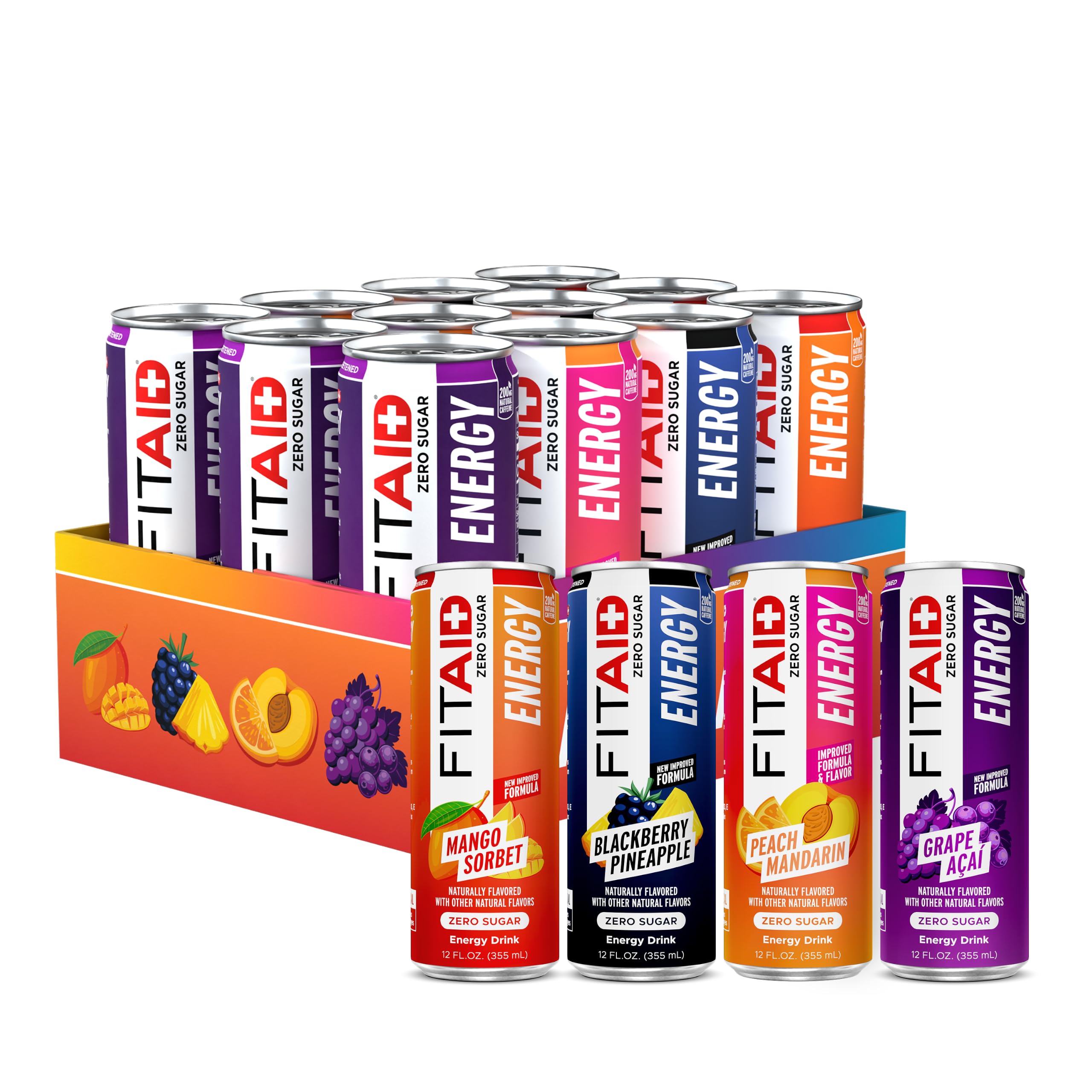 LIFEAID FITAID variety pack front view showing vibrant cans and bold branding, great for choice