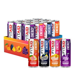 LIFEAID FITAID variety pack front view showing vibrant cans and bold branding, great for choice