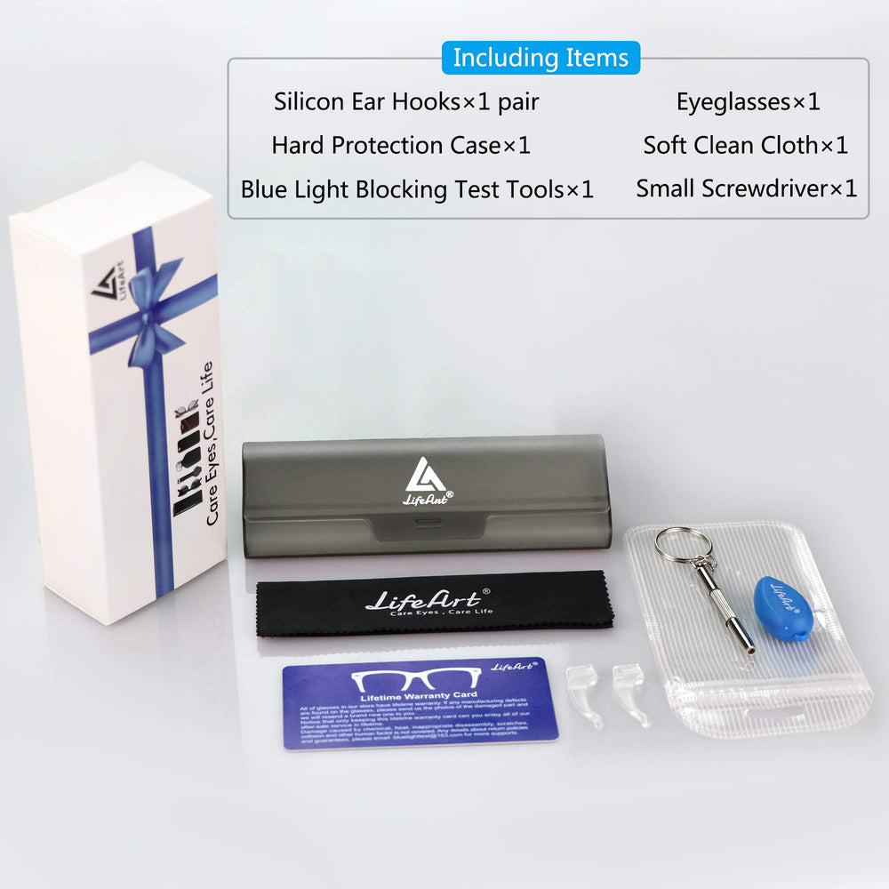LifeArt packaging and case showing secure storage and protected lenses